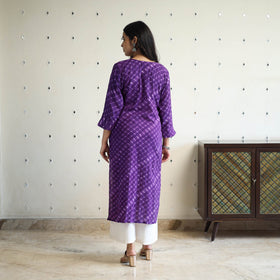 Tie-Dye Cotton Straight Leheriya Kurta