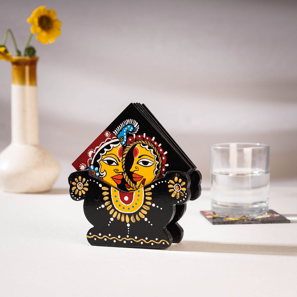  Tikuli Art Handpainted Wooden Coaster 