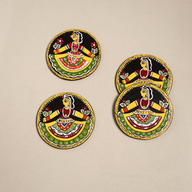 Tikuli art handpainted wooden coasters (set of 4) 02