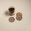Tikuli art handpainted wooden coasters (set of 4) 03
