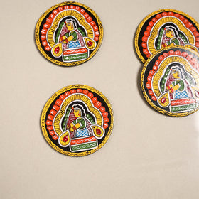 Tikuli art handpainted wooden coasters (set of 4) 05
