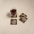 Tikuli art handpainted wooden coasters (set of 4) 10
