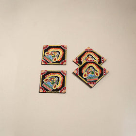 Tikuli art handpainted wooden coasters (set of 4) 12
