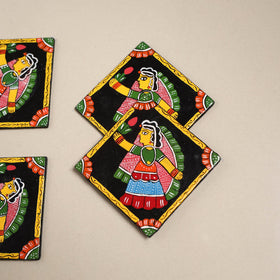 Tikuli art handpainted wooden coasters (set of 4) 13