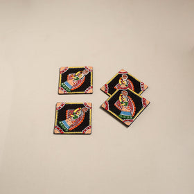 Tikuli art handpainted wooden coasters (set of 4) 15