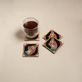 Tikuli art handpainted wooden coasters (set of 4) 15