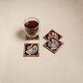 Tikuli art handpainted wooden coasters (set of 4) 17