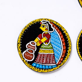  Tikuli Art Handpainted Wooden Coasters (Set of 4) 