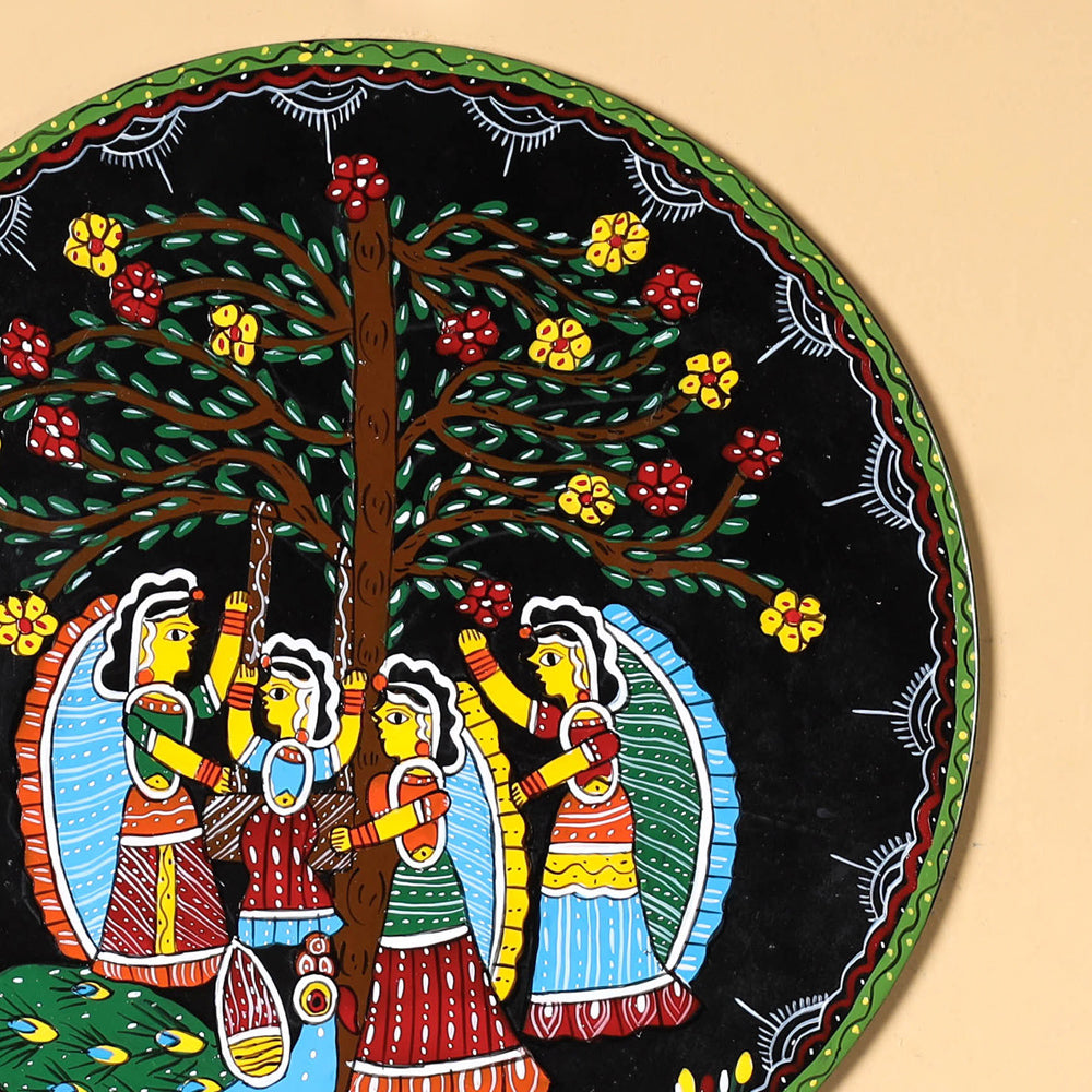  Tikuli Art Handpainted Wooden Wall Hanging 