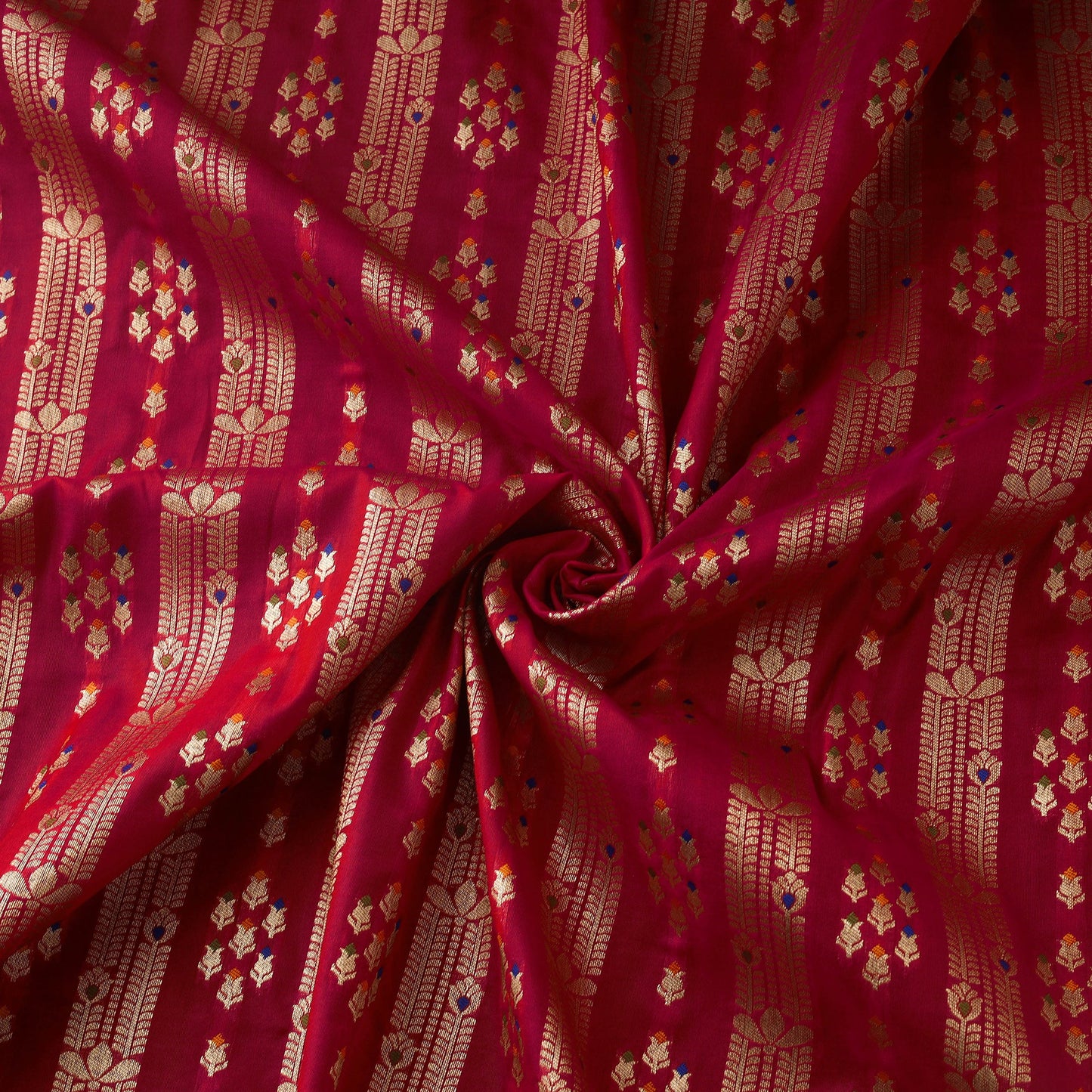 Tissue zari meena work viscose banarasi fabric 14