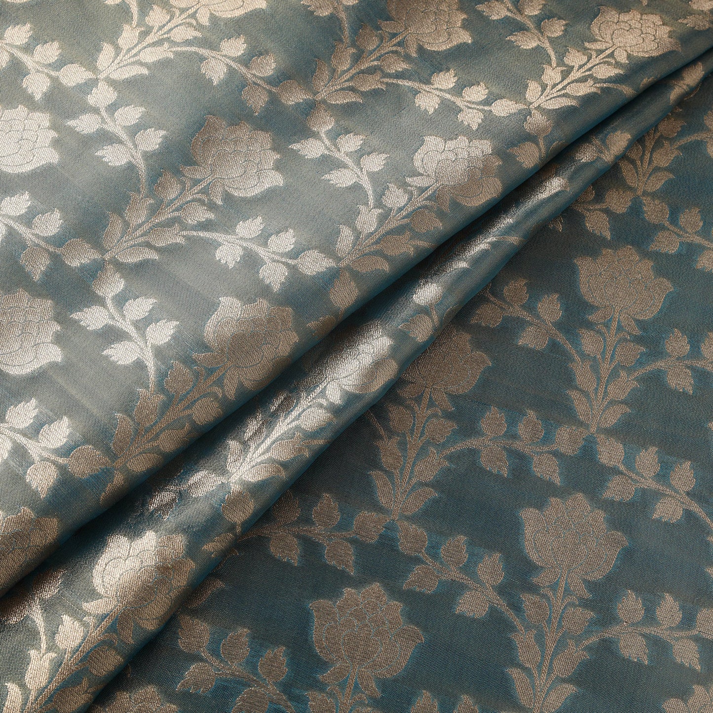 Tissue zari meena work viscose banarasi fabric 16