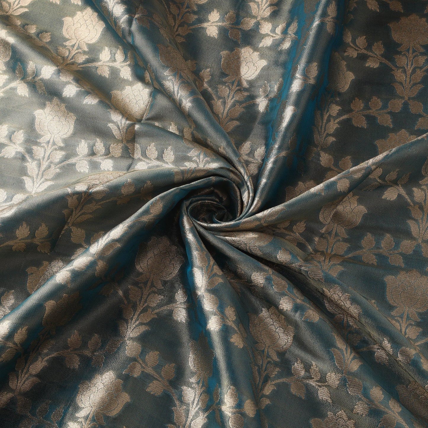 Tissue zari meena work viscose banarasi fabric 16