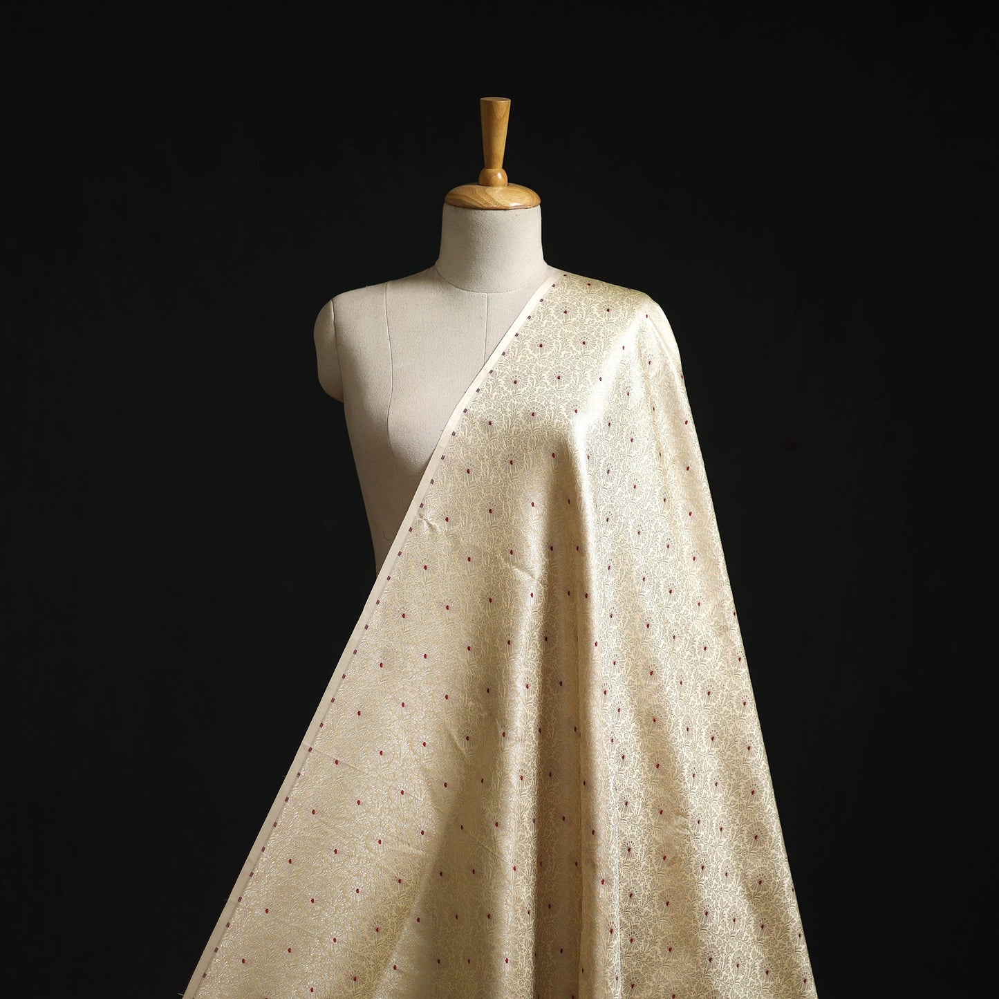 Tissue zari meena work viscose banarasi fabric 19