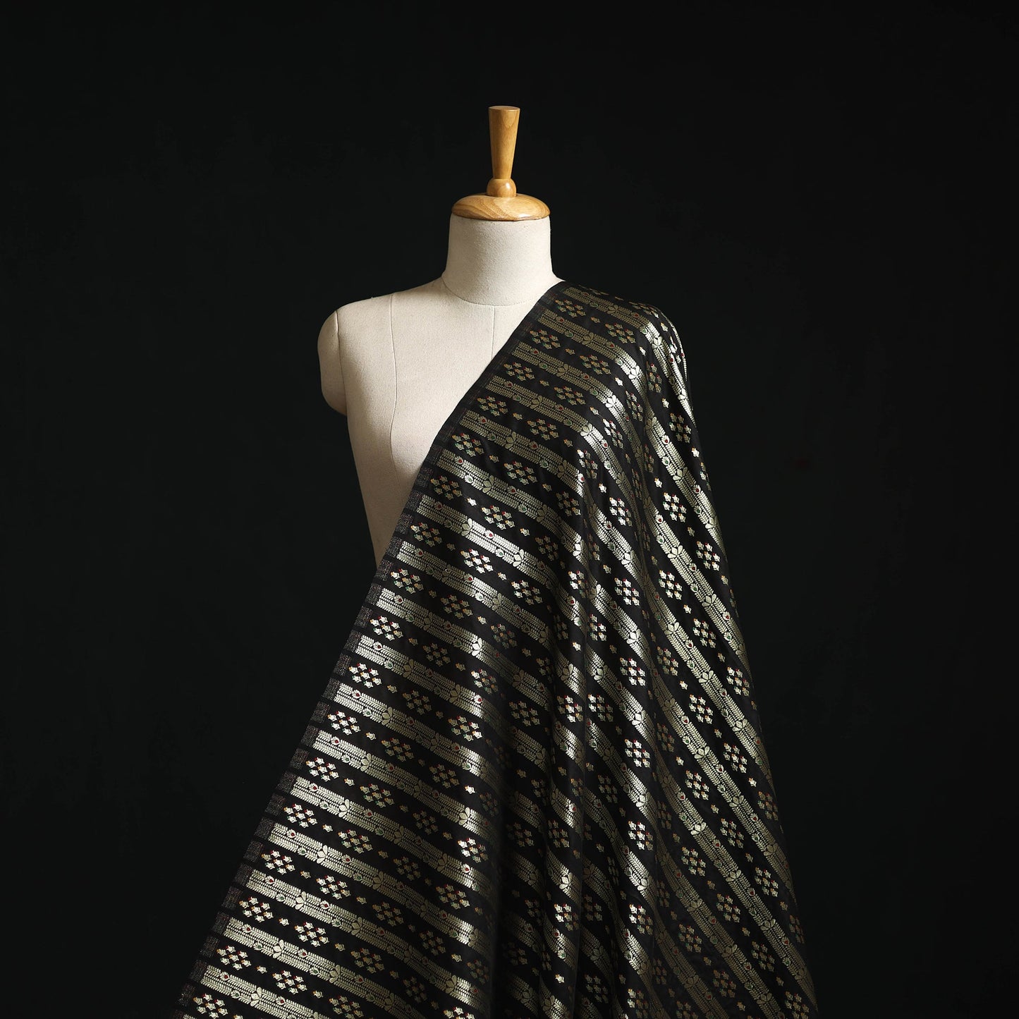 Tissue zari meena work viscose banarasi fabric 20