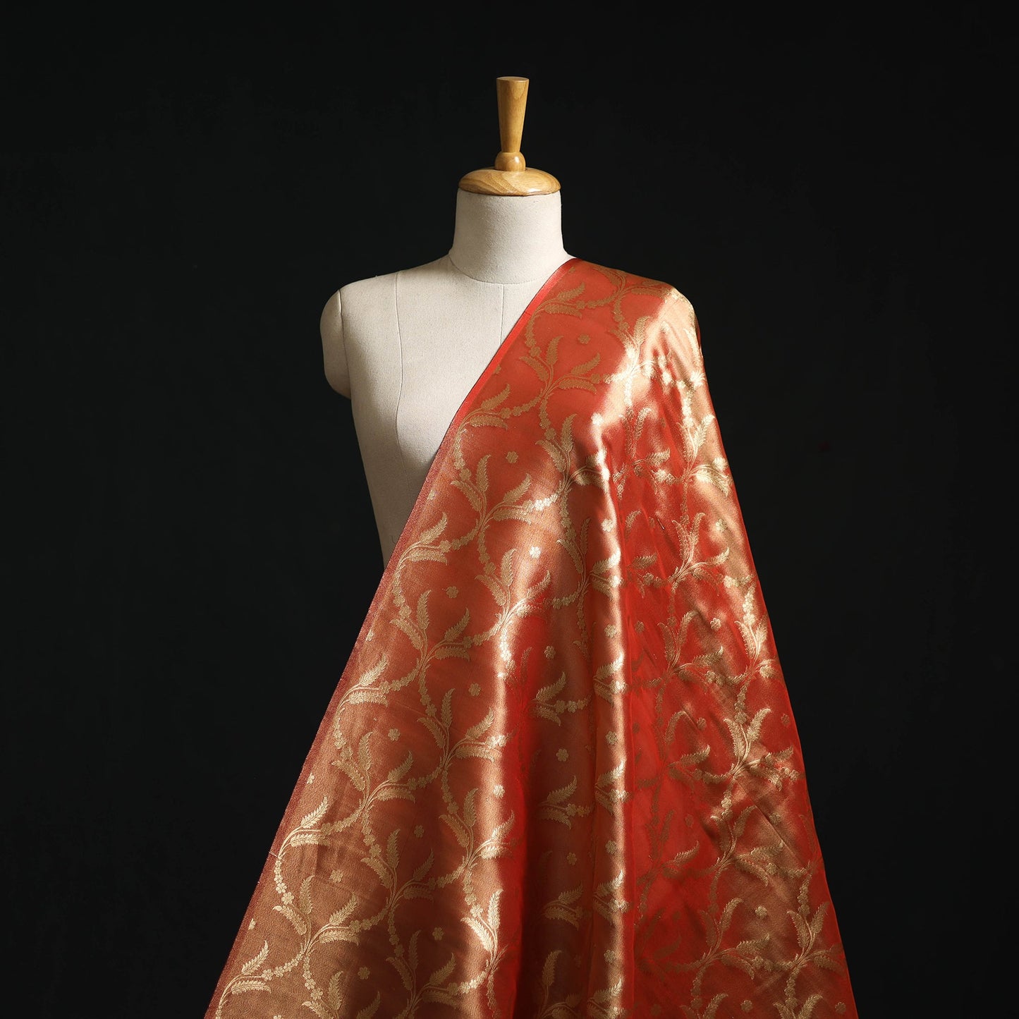 Tissue zari meena work viscose banarasi fabric 21