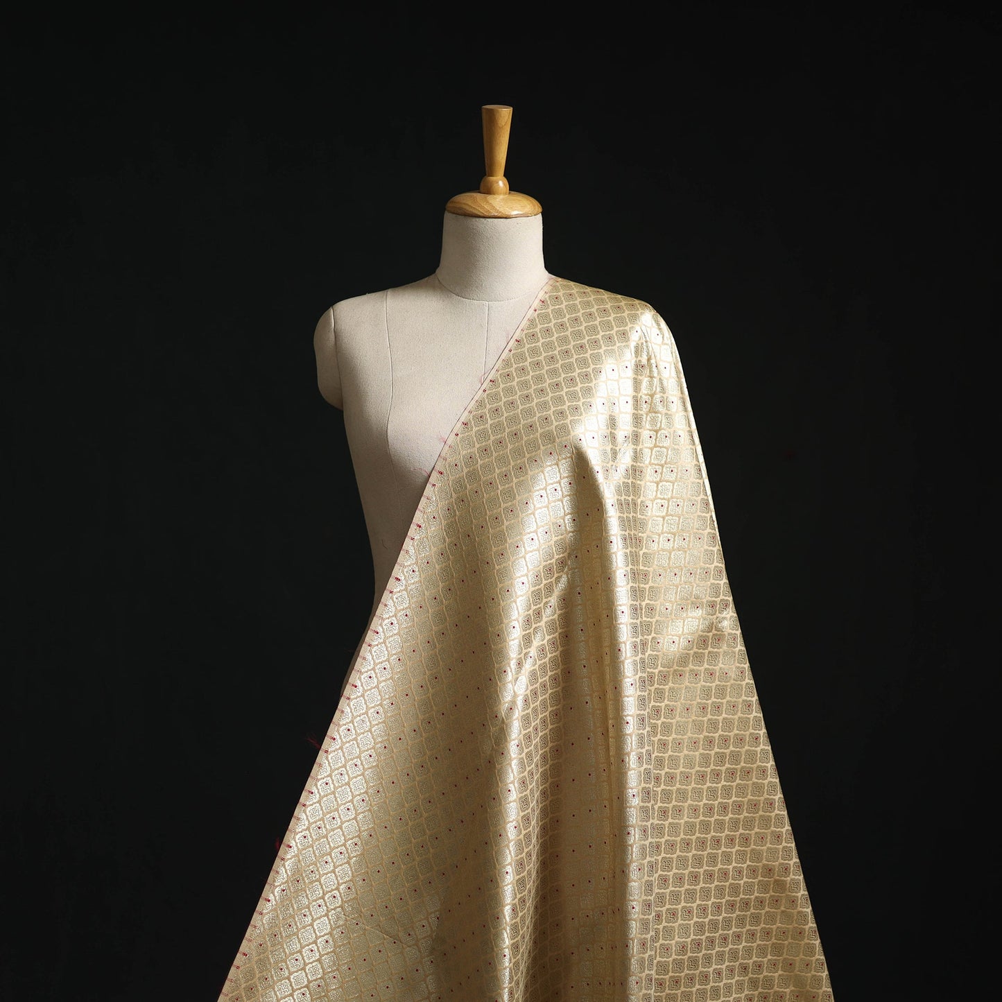 Tissue zari meena work viscose banarasi fabric 22