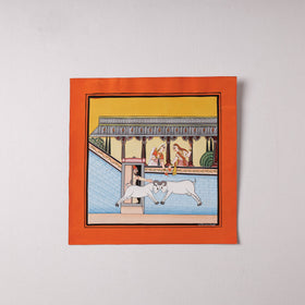  Traditional Basohli Painting by Vishwasthali (12 x 11 in)  Online in India 