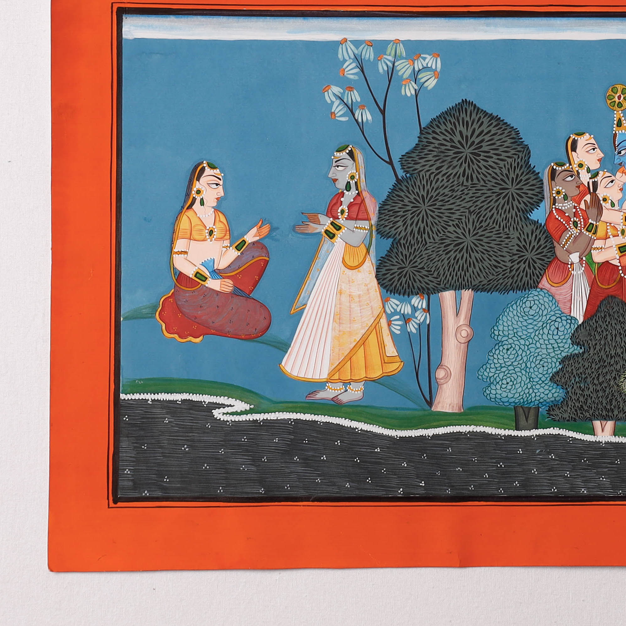 Traditional Basohli Painting by Vishwasthali (11 x 9 in) Online in