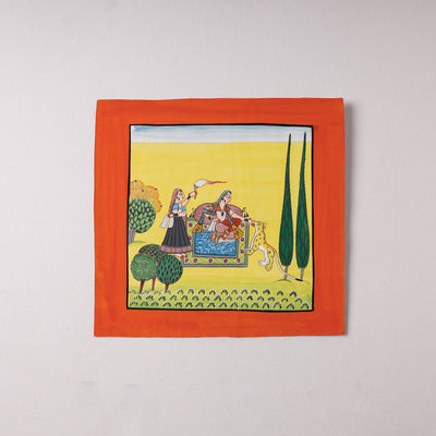  Traditional Basohli Painting by Vishwasthali (12 x 11 in)  Online in India 