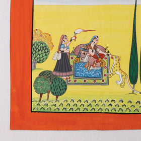  Traditional Basohli Painting by Vishwasthali (12 x 11 in)  Online in India 