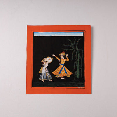  Traditional Basohli Painting by Vishwasthali (12 x 11 in)  Online in India 