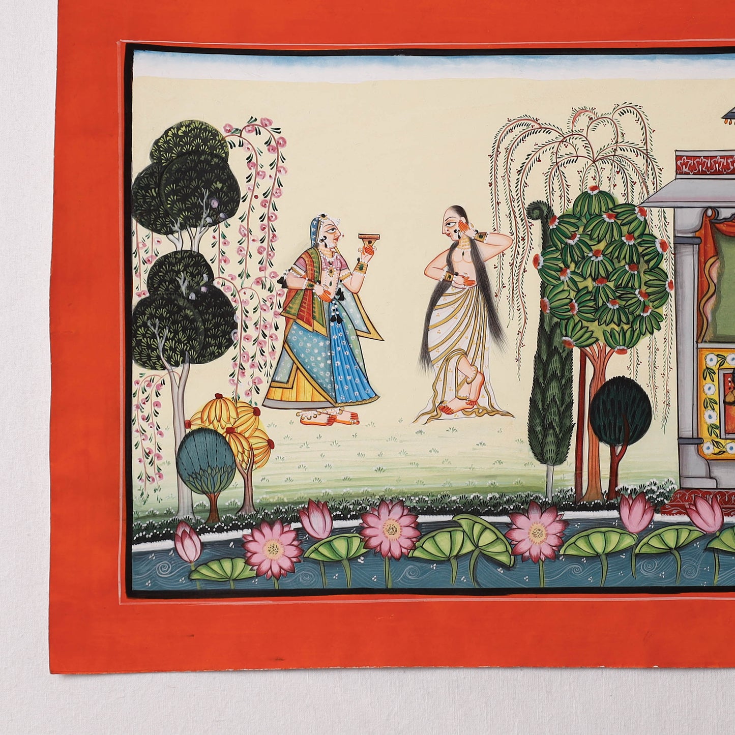  Traditional Basohli Painting by Vishwasthali (12 x 11 in)  Online in India 