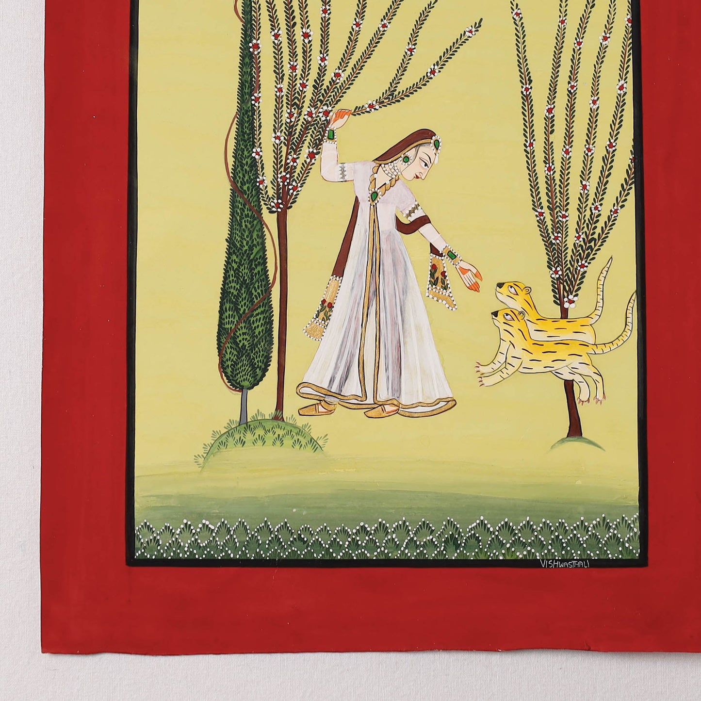 BuyTraditional Basohli Painting by Vishwasthali (11 x 9 in)   Online in India 