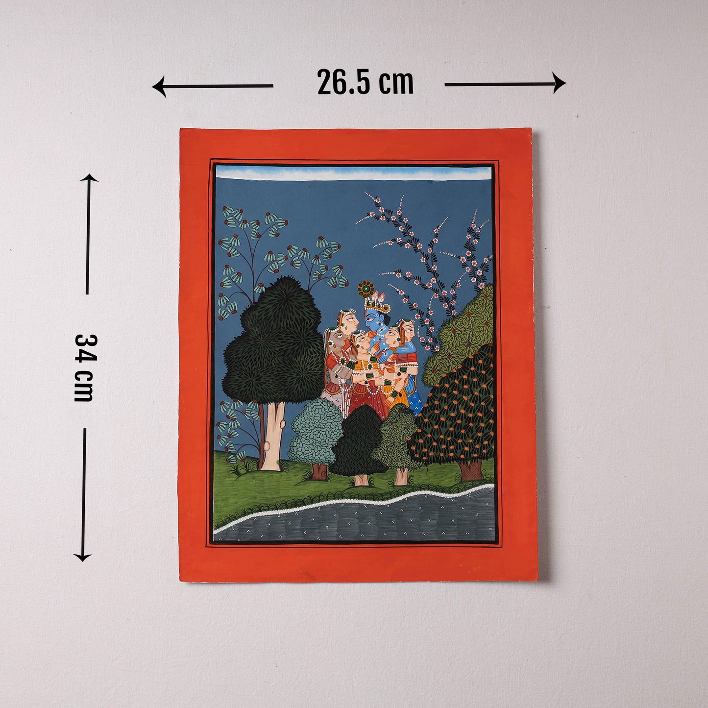  Traditional Basohli Painting by Vishwasthali (11 x 9 in) Online in India 