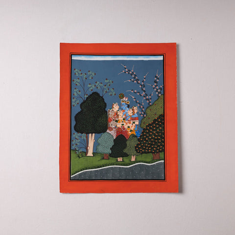  Traditional Basohli Painting by Vishwasthali (11 x 9 in) Online in India 