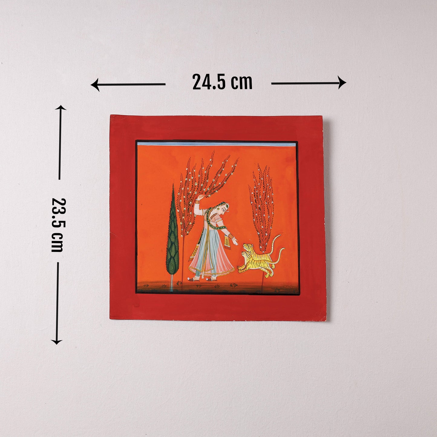  Traditional Basohli Painting by Vishwasthali (11 x 9 in) Online in India 