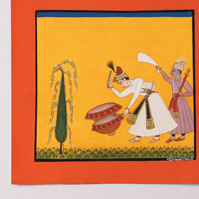  Traditional Basohli Painting by Vishwasthali (11 x 9 in) Online in India 