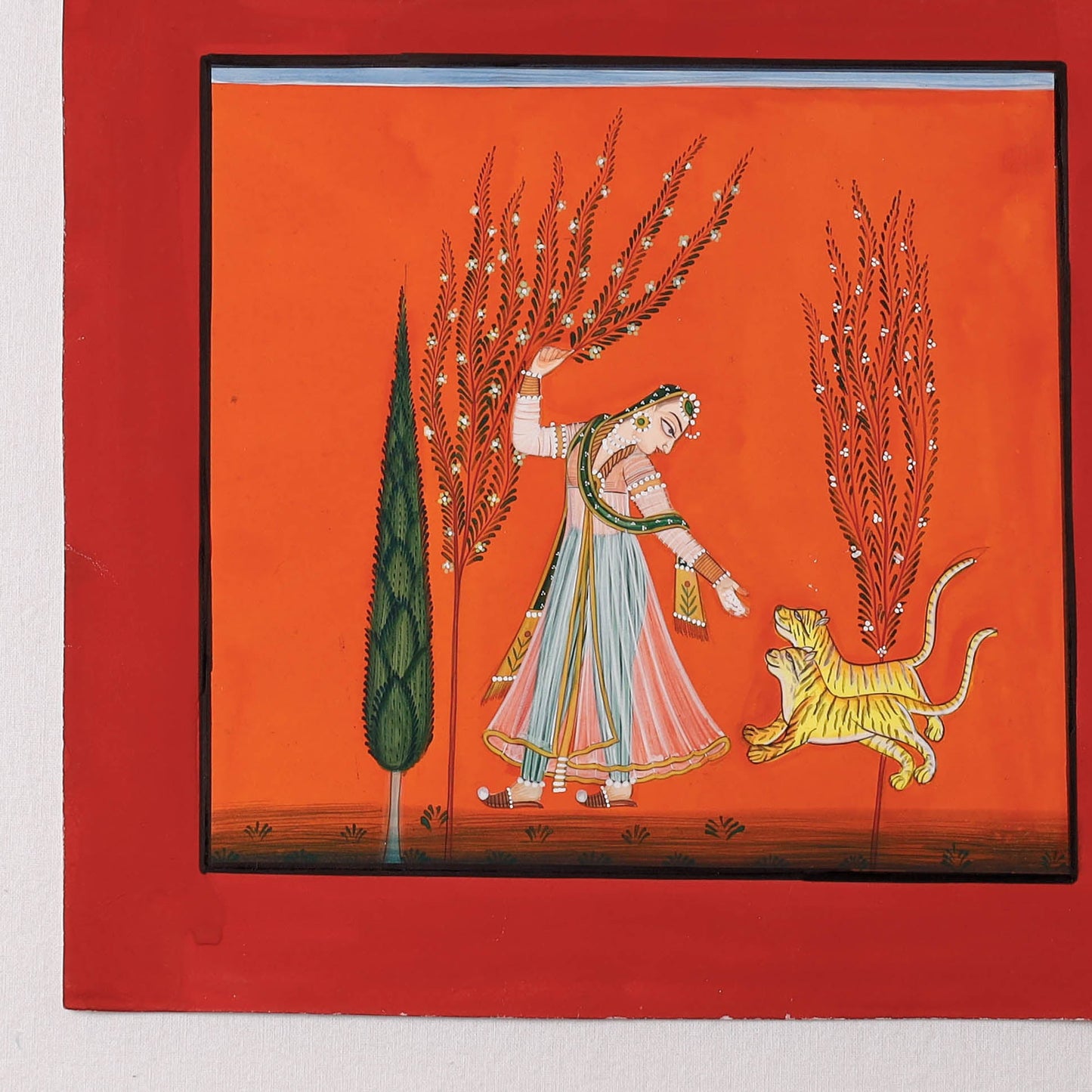  Traditional Basohli Painting by Vishwasthali (11 x 9 in) Online in India 