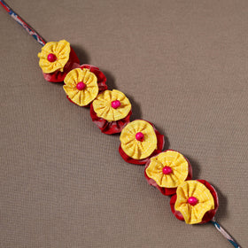  Traditional Handmade Fabart Basanti Gulab Gajra