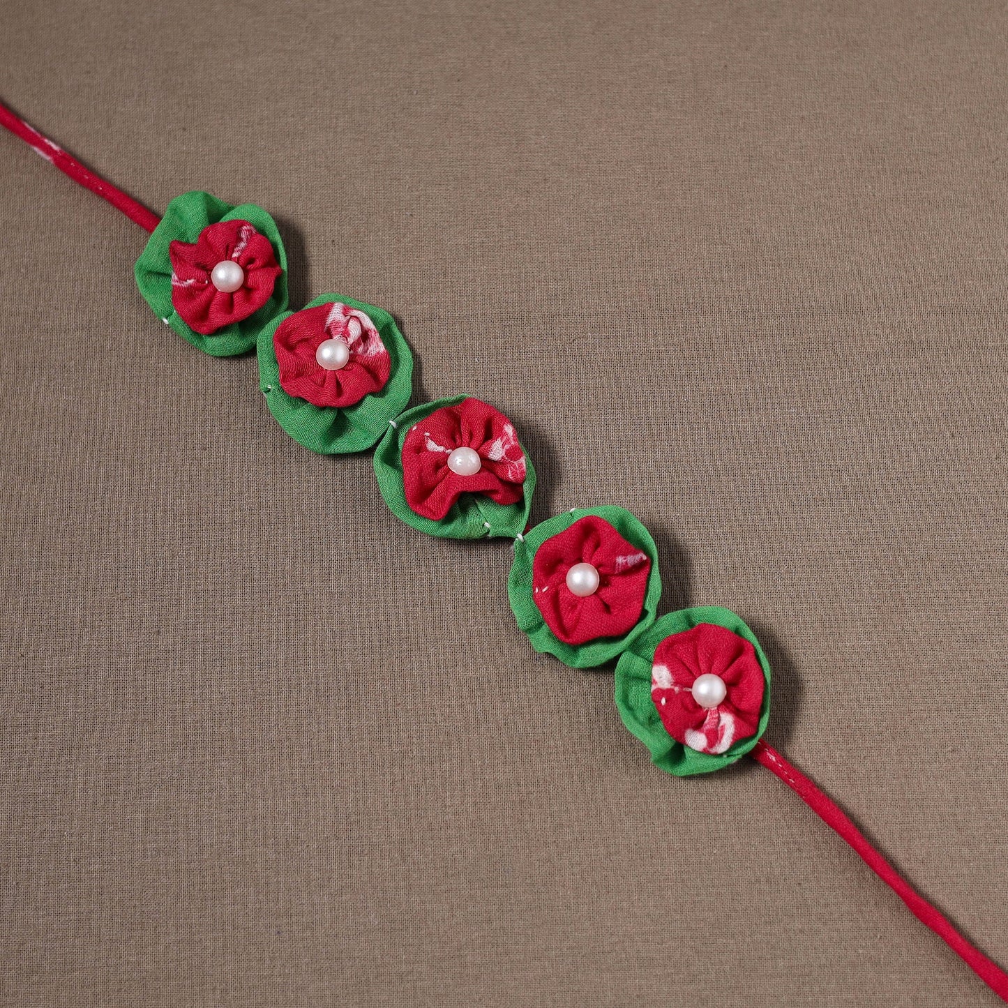  Traditional Handmade Fabart Hara Gulab Gajra