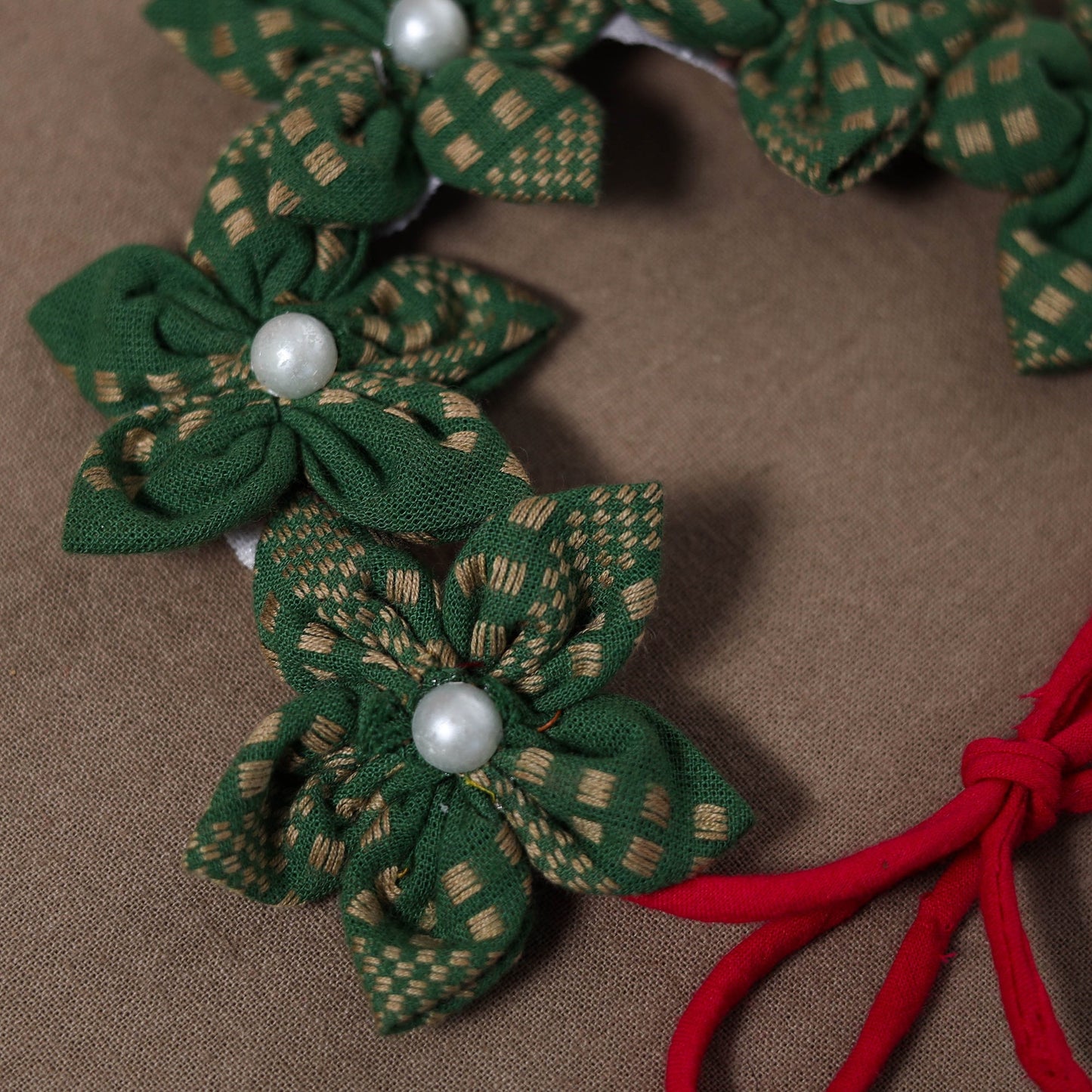  Traditional Handmade Fabart Hariyali Gul Gajra