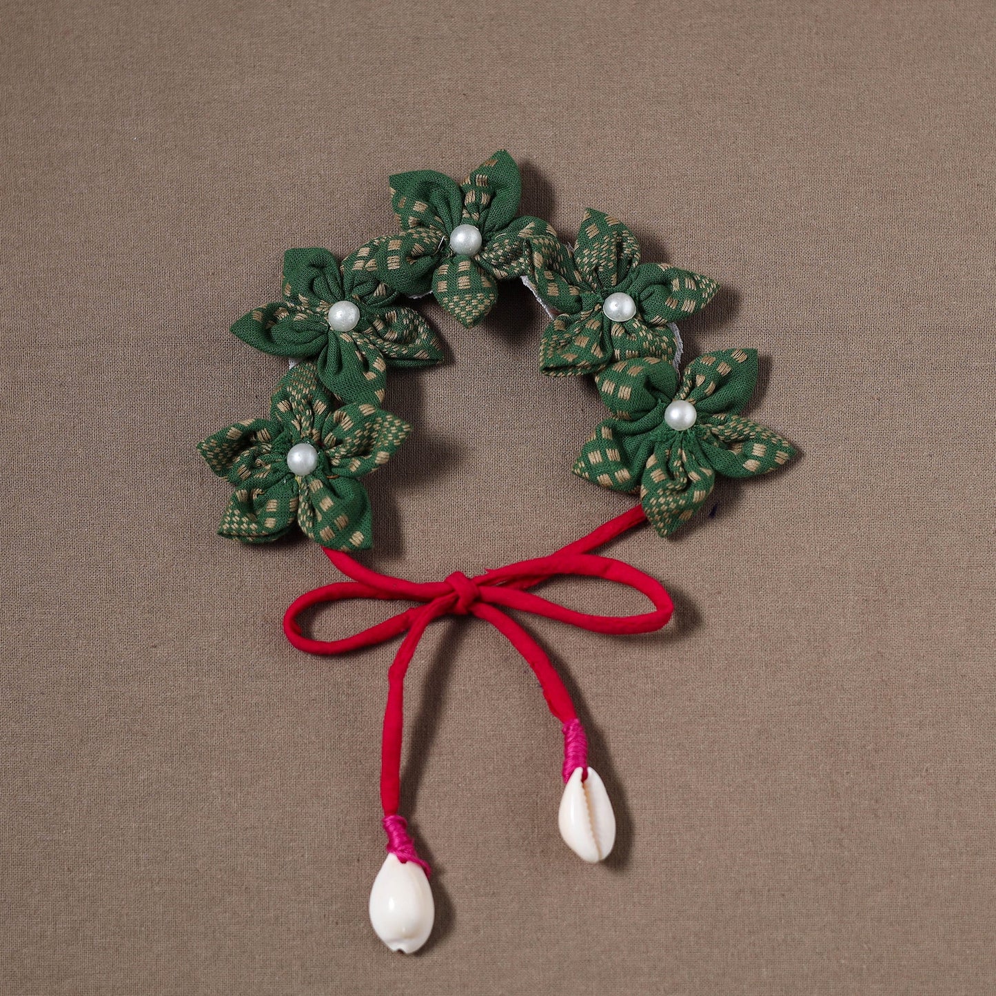  Traditional Handmade Fabart Hariyali Gul Gajra