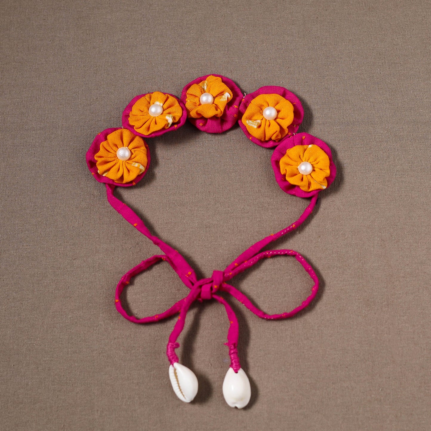  Traditional Handmade Fabart Rosey Chandni Gajra