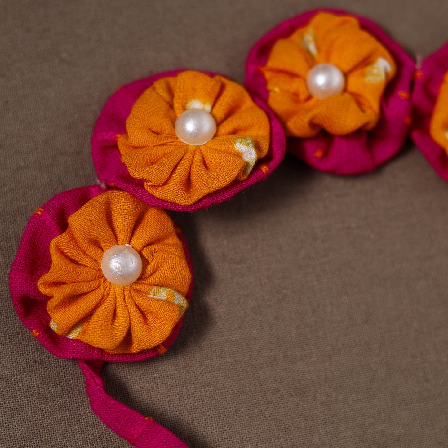  Traditional Handmade Fabart Rosey Chandni Gajra