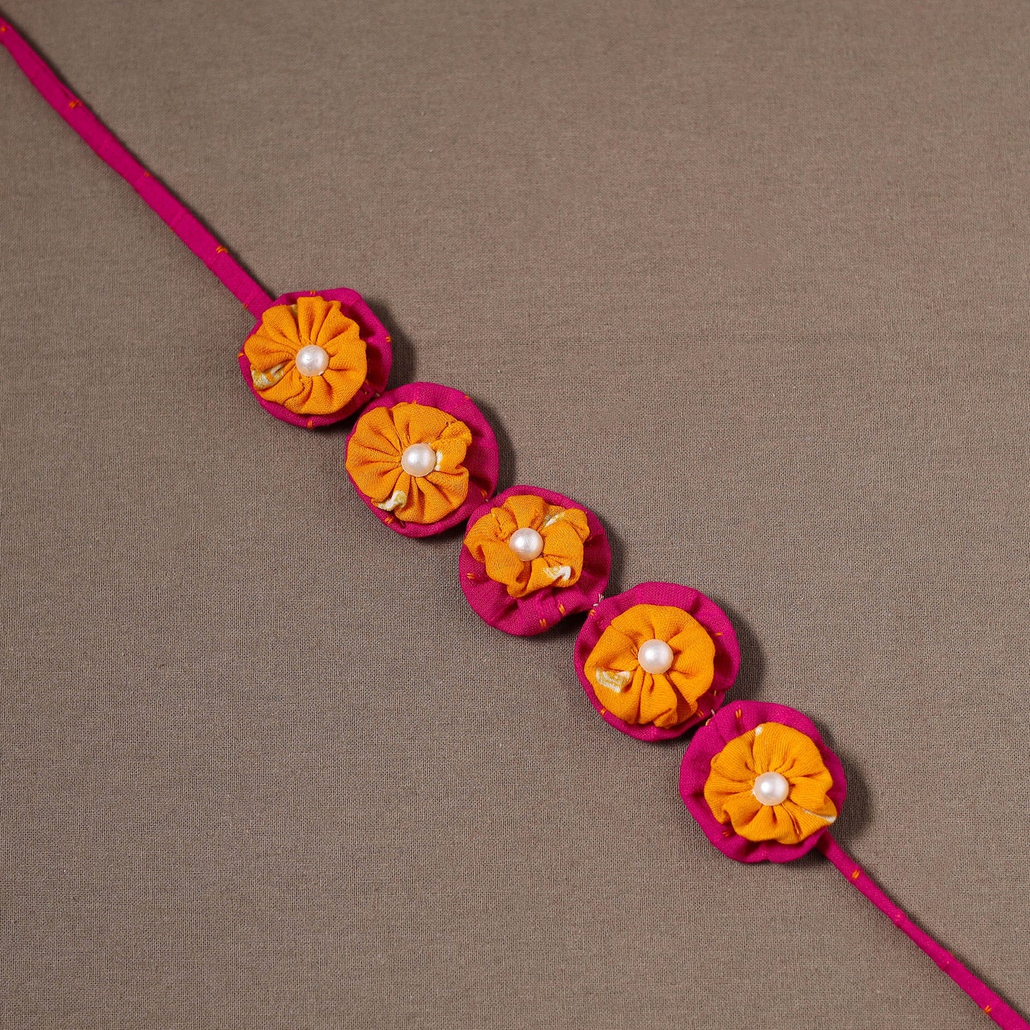  Traditional Handmade Fabart Rosey Chandni Gajra