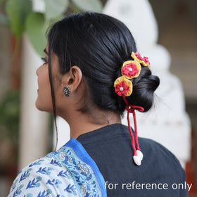  Traditional Handmade Fabart Rosey Chandni Gajra