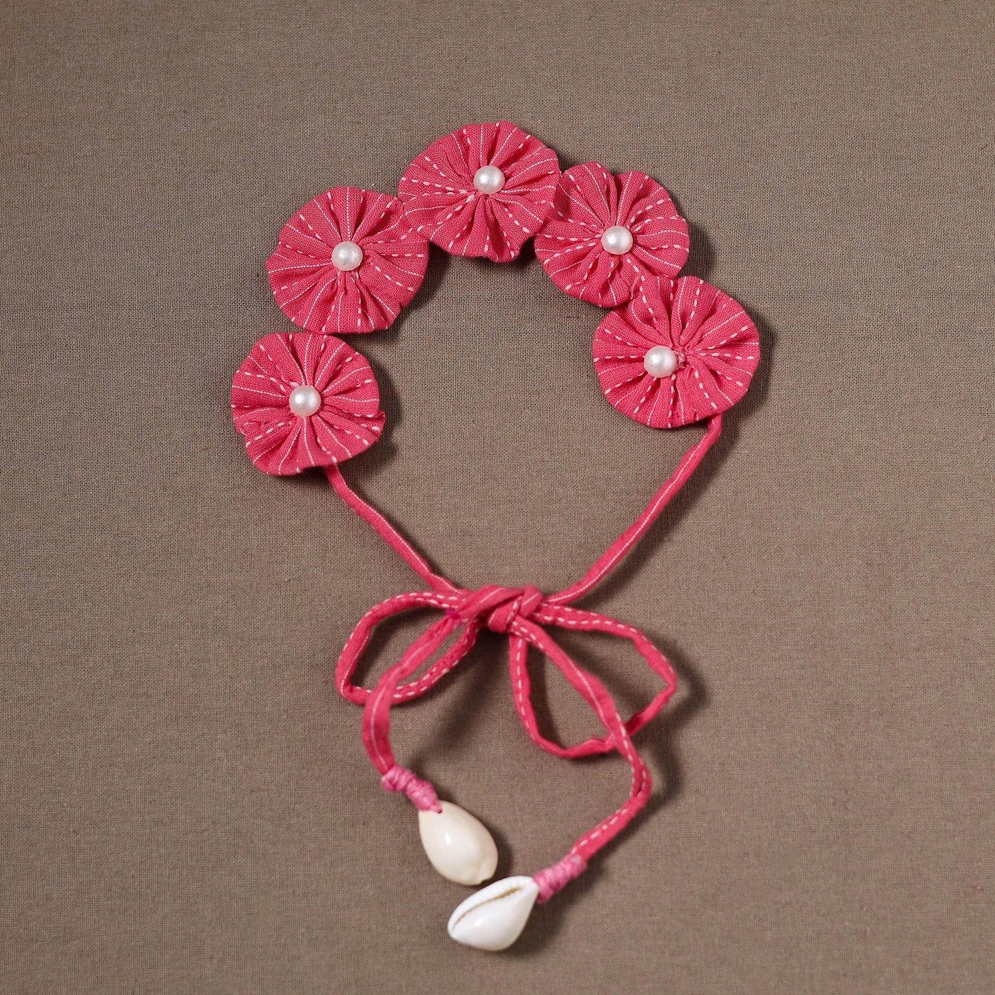  Traditional Handmade Fabart Rosy Bela Gajra