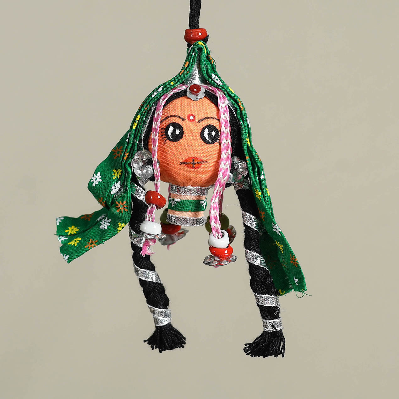 Traditional Handmade Rajasthani Doll Face / Car Hanging