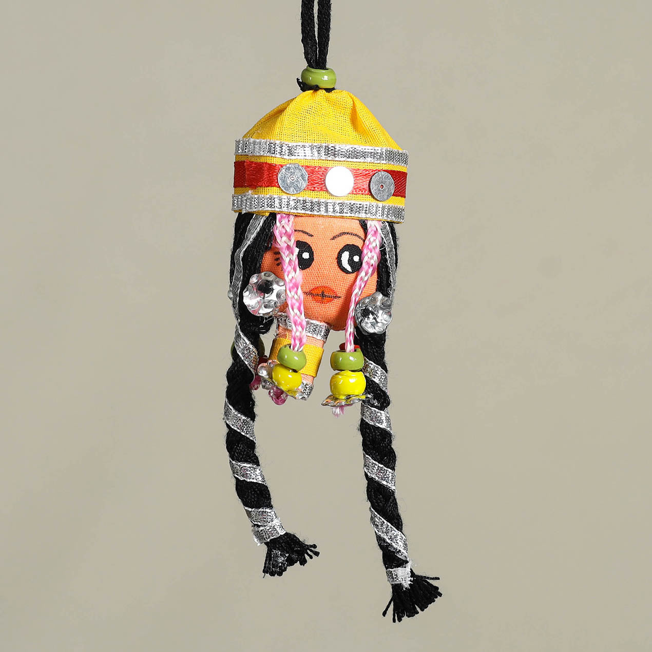 Traditional Handmade Rajasthani Doll Face / Car Hanging