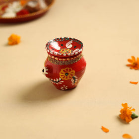  Traditional Handpainted Clay Karwa Chauth Pooja Kalash 