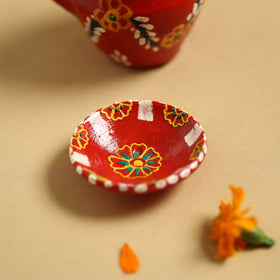  Traditional Handpainted Clay Karwa Chauth Pooja Kalash 