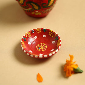  Traditional Handpainted Clay Karwa Chauth Pooja Kalash 