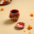  Traditional Handpainted Clay Karwa Chauth Pooja Kalash 