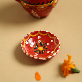  Traditional Handpainted Clay Karwa Chauth Pooja Kalash 