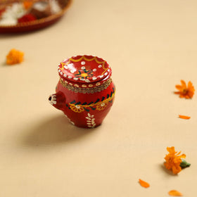  Traditional Handpainted Clay Karwa Chauth Pooja Kalash 