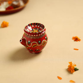  Traditional Handpainted Clay Karwa Chauth Pooja Kalash 